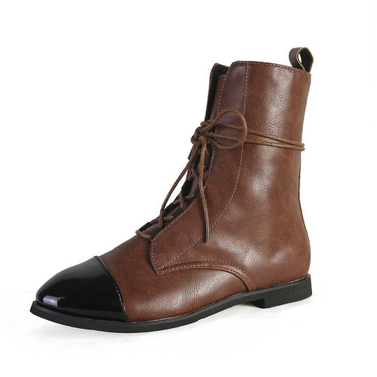 Damen Stiefeletten | Leder | Schnürung | Modern | Nachhaltig | Vielseitig-Luzern Mode