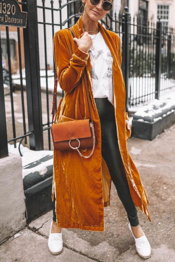Damen Strickjacke Langarm Offene Front für Herbst Winter-Luzern Mode