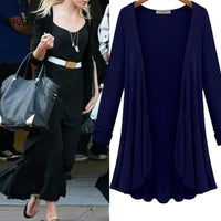 Damen Strick-Cardigan | Rüschen | Unifarbe | Offen Design | Langarm-Luzern Mode