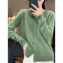 Damen Strickjacke mit Knöpfen - Eleganter Cardigan Look-Hellgrün-S-Luzern Mode
