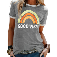 Damen T-Shirt mit Regenbogenprint – Sunny