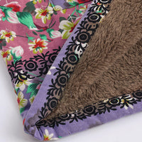 Blumenmuster Jacke mit Reißverschluss und Fleece-Futter-Luzern Mode