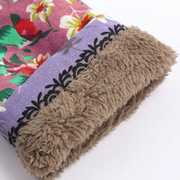 Blumenmuster Jacke mit Reißverschluss und Fleece-Futter-Luzern Mode
