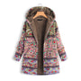 Blumenmuster Jacke mit Reißverschluss und Fleece-Futter-Rosa-S-Luzern Mode