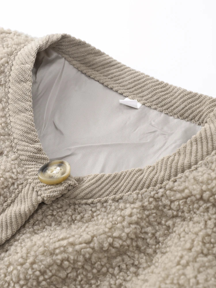 Damen Shearling Jacke - Modische Winterbekleidung Online-Luzern Mode