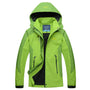 Wasserdichte Outdoor-Jacke für Herren mit Kapuze-Grün-S-Luzern Mode