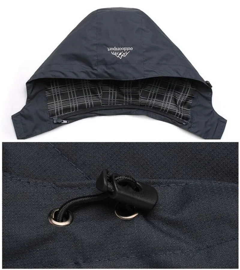 Wasserdichte Outdoor-Jacke für Herren mit Kapuze-Luzern Mode