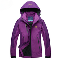 Wasserdichte Outdoor-Jacke für Herren mit Kapuze-Lila-S-Luzern Mode