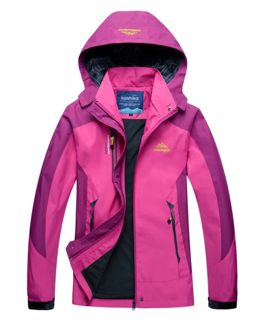 Wasserdichte Outdoor-Jacke für Herren mit Kapuze-Rosa-S-Luzern Mode