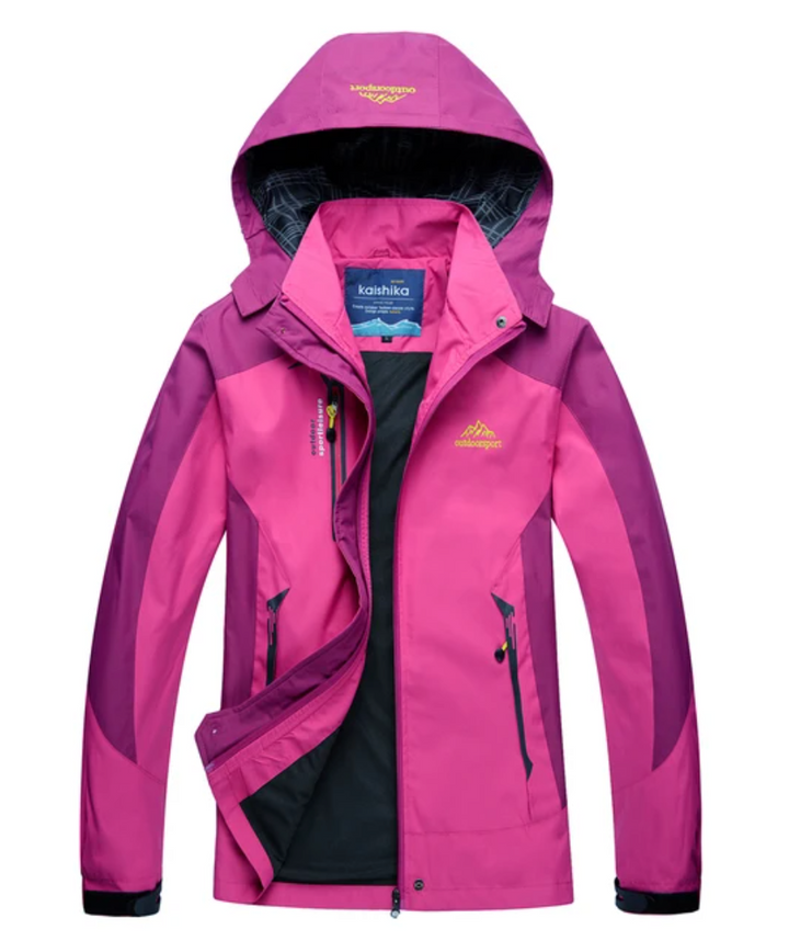 Wasserdichte Outdoor-Jacke für Herren mit Kapuze-Rosa-S-Luzern Mode