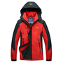 Wasserdichte Outdoor-Jacke für Herren mit Kapuze-Rot-S-Luzern Mode