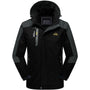 Wasserdichte Outdoor-Jacke für Herren mit Kapuze-Schwarz-S-Luzern Mode