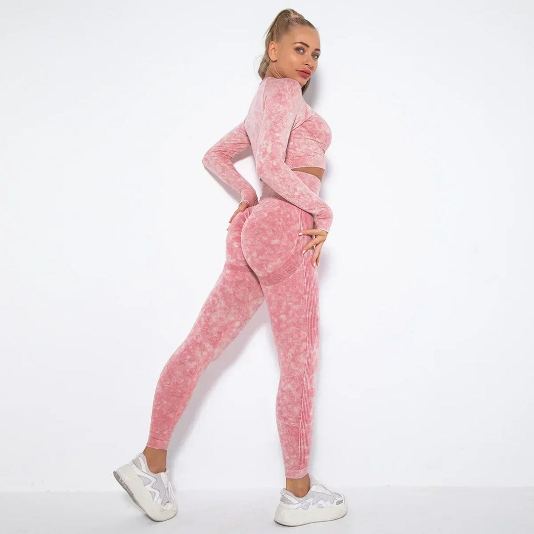 Nahtloses Damen Sport Set - Fitness Leggings und Top-Luzern Mode