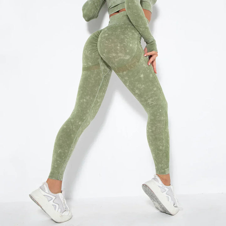 Nahtloses Damen Sport Set - Fitness Leggings und Top-Luzern Mode