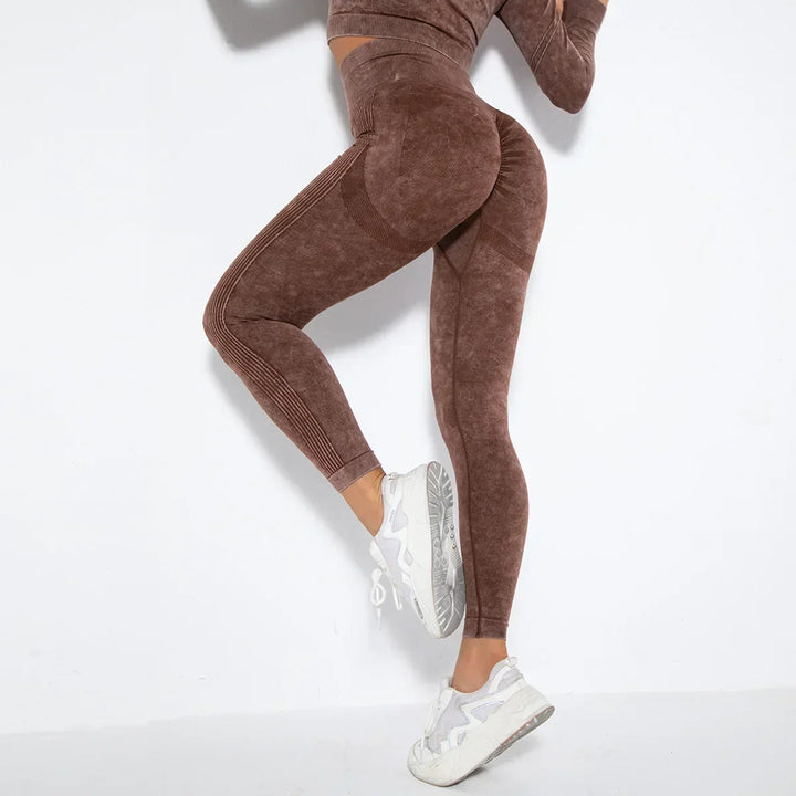 Nahtloses Damen Sport Set - Fitness Leggings und Top-Luzern Mode