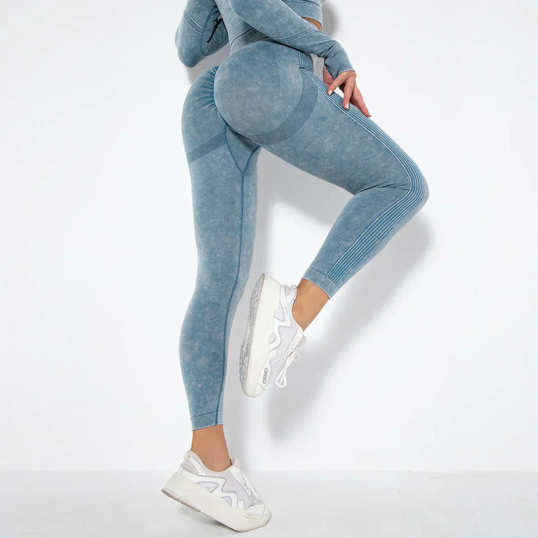 Nahtloses Damen Sport Set - Fitness Leggings und Top-Luzern Mode