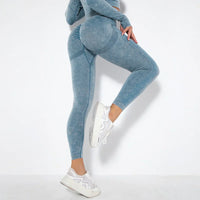 Nahtloses Damen Sport Set - Fitness Leggings und Top-Luzern Mode