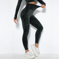 Nahtloses Damen Sport Set - Fitness Leggings und Top-Luzern Mode