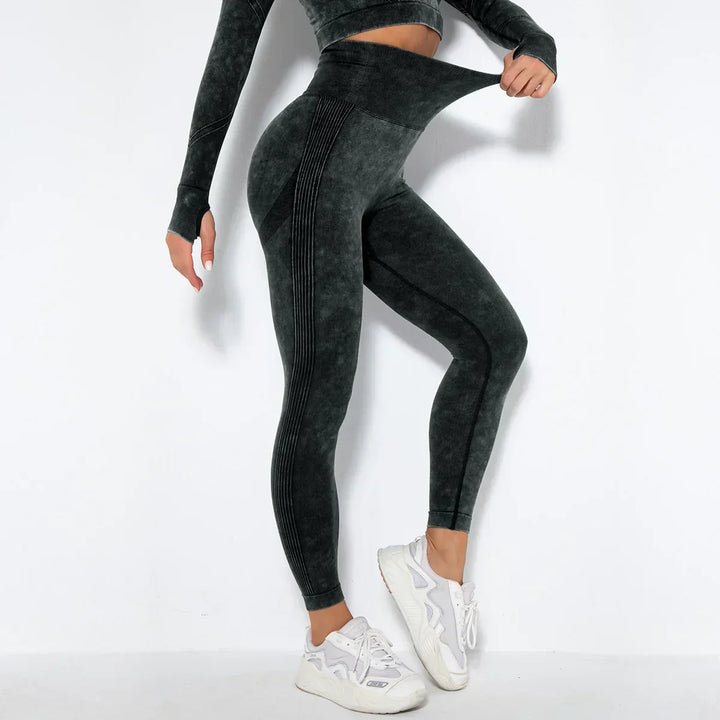 Nahtloses Damen Sport Set - Fitness Leggings und Top-Luzern Mode