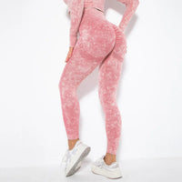 Nahtloses Damen Sport Set - Fitness Leggings und Top-Luzern Mode