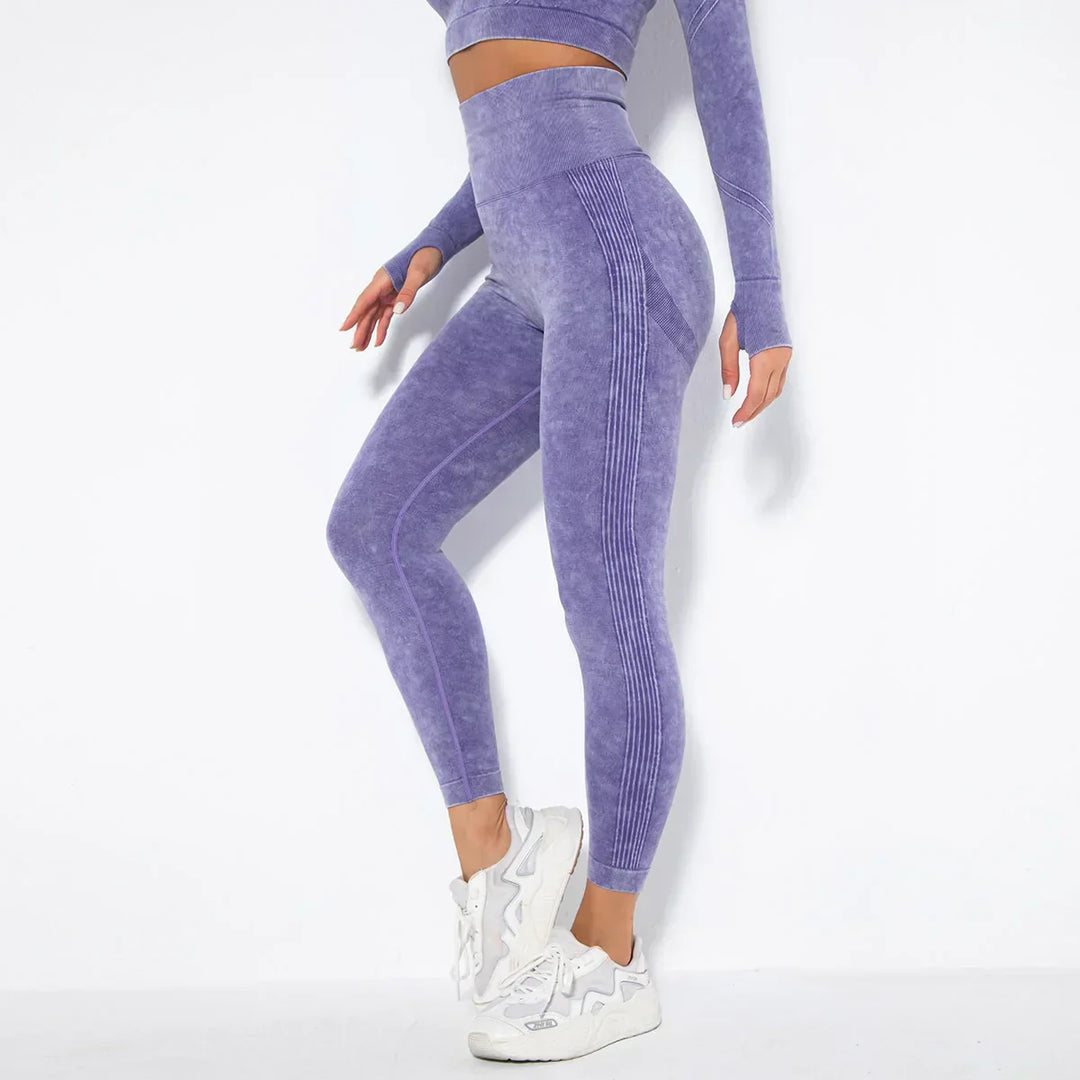 Nahtloses Damen Sport Set - Fitness Leggings und Top-Luzern Mode