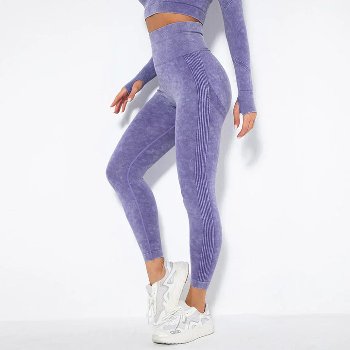 Nahtloses Damen Sport Set - Fitness Leggings und Top-Luzern Mode