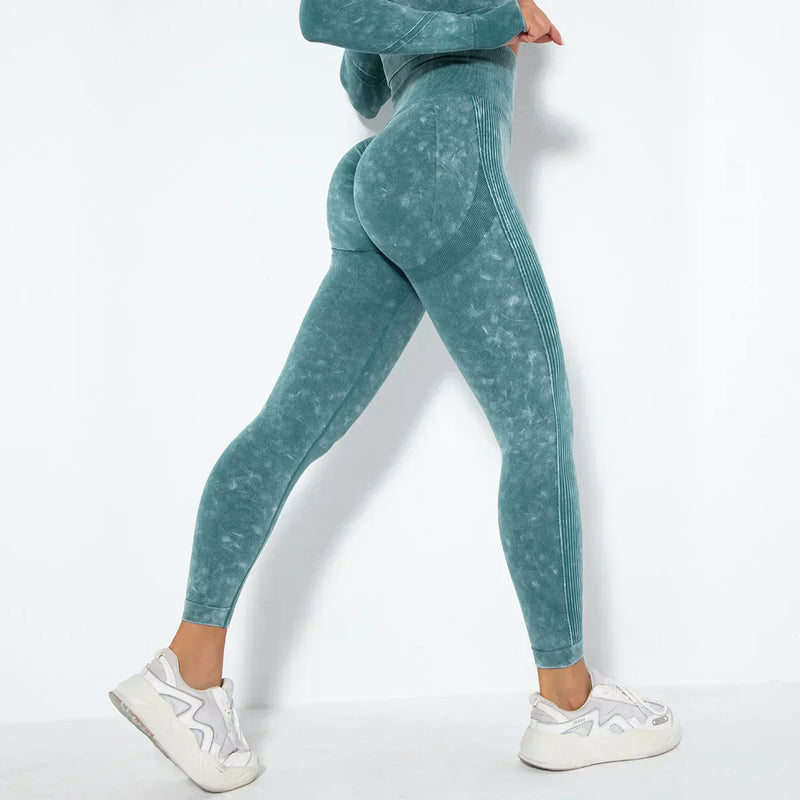 Nahtloses Damen Sport Set - Fitness Leggings und Top-Luzern Mode