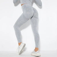 Nahtloses Damen Sport Set - Fitness Leggings und Top-Luzern Mode