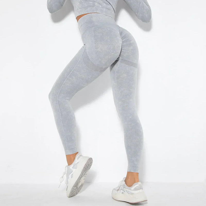 Nahtloses Damen Sport Set - Fitness Leggings und Top-Luzern Mode