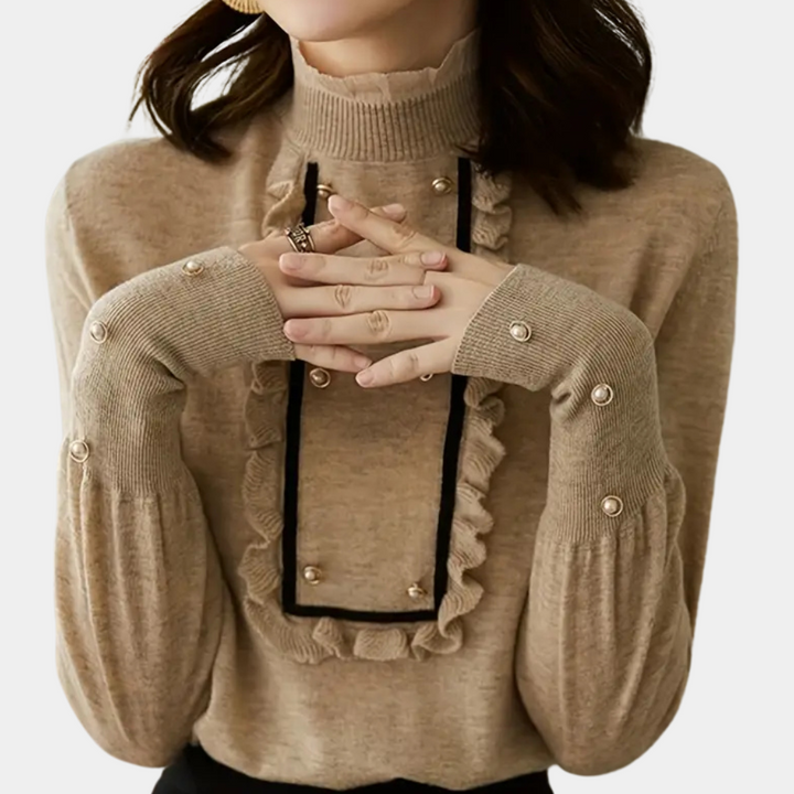Rüschenpullover Damen - Eleganter Strickpullover Online Shop-Luzern Mode