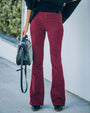 Flare Hose Damen - Modische Schlaghose für Herbst/Winter-Bordeaux-S-Luzern Mode