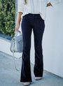 Flare Hose Damen - Modische Schlaghose für Herbst/Winter-Dunkelblau-S-Luzern Mode