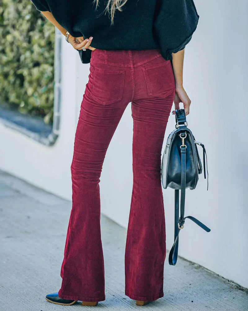Flare Hose Damen - Modische Schlaghose für Herbst/Winter-Luzern Mode