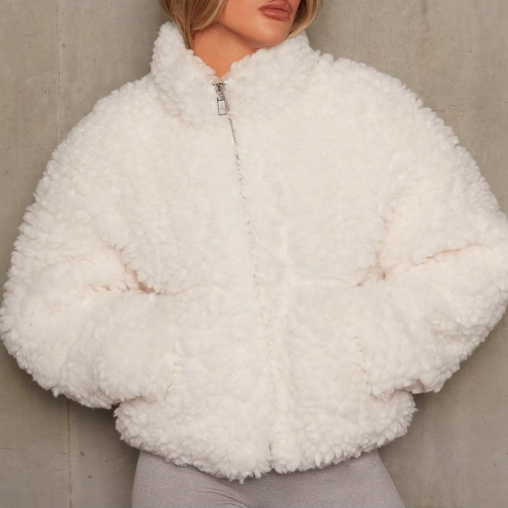 Damen Shearling Jacke - Modische Winterjacke für Frauen-Luzern Mode