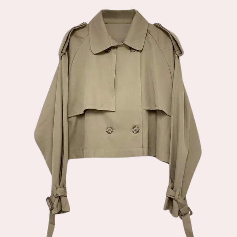 Damen Trenchcoat mit Gürtel - Eleganter Übergangsmantel-Luzern Mode