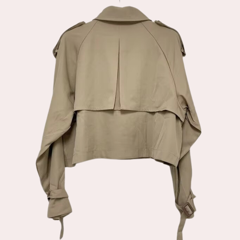 Damen Trenchcoat mit Gürtel - Eleganter Übergangsmantel-Luzern Mode