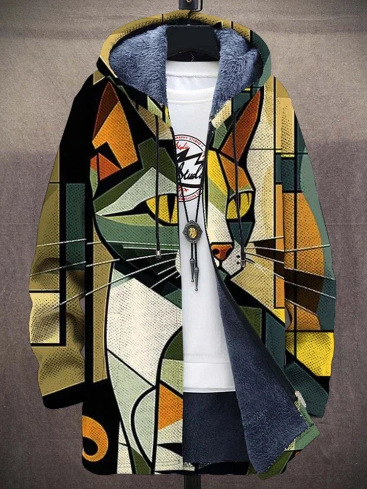 Katzenmotiv Hoodie mit Kapuze - Bequemer Unisex Pullover-Stil 6-S-Luzern Mode