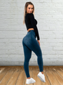 Damen Jeans mit hoher Taille und perfekter Passform-Dunkelblau-S-Luzern Mode