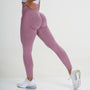 Damen Sport Leggings - Nahtlose Fitness Tights für Yoga-Fuchsia-S-Luzern Mode