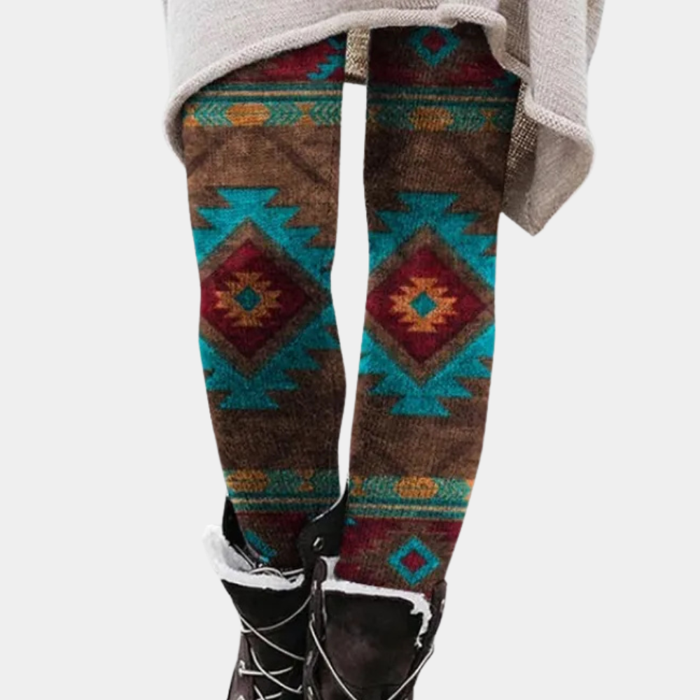 Aztekenmuster Leggings Damen - Bequeme Ethno-Mode-Luzern Mode