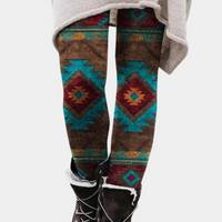 Aztekenmuster Leggings Damen - Bequeme Ethno-Mode-Luzern Mode