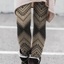 Aztekenmuster Leggings Damen - Bequeme Ethno-Mode-Braun-XS-Luzern Mode