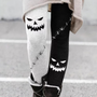 Aztekenmuster Leggings Damen - Bequeme Ethno-Mode-Schwarz Weiß-XS-Luzern Mode