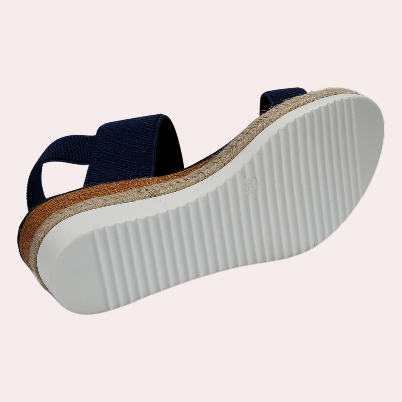 Damen Plateau Sandalen mit Keilabsatz und Riemen Design-Luzern Mode