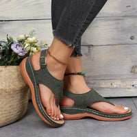 Modische Damen Sandalen - Bequeme Sommerschuhe kaufen-35-Groen-Luzern Mode
