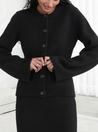Damen Strickjacke mit Knopfleiste - Eleganter Cardigan-Luzern Mode