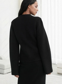 Damen Strickjacke mit Knopfleiste - Eleganter Cardigan-Luzern Mode