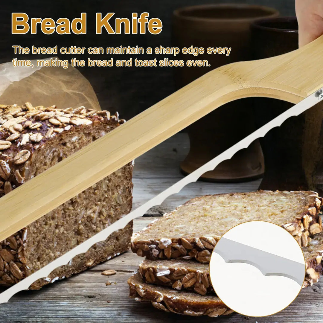 Brotmesser | Stilvoll Holz Langlebig Scharf Einzigartig Ergonomisch Vielseitig-Luzern Mode