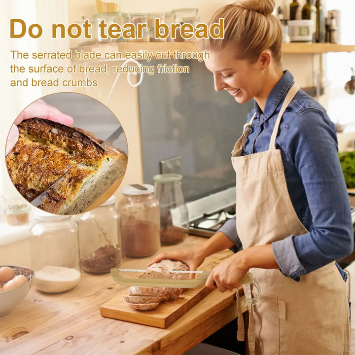 Brotmesser | Stilvoll Holz Langlebig Scharf Einzigartig Ergonomisch Vielseitig-Luzern Mode