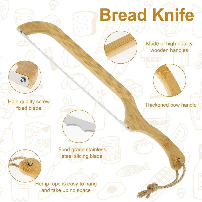 Brotmesser | Stilvoll Holz Langlebig Scharf Einzigartig Ergonomisch Vielseitig-Luzern Mode